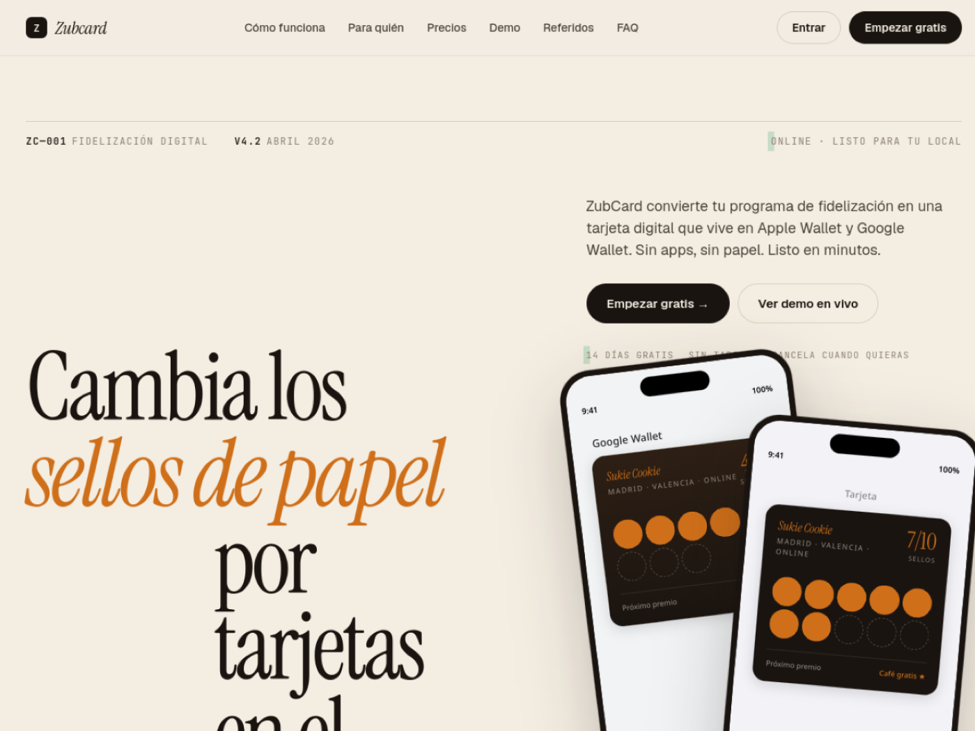 Vista previa de ZubCard